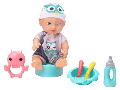 Păpușă bebeluș Micki Lillan & Friends - Noah cu accesorii, 28 cm