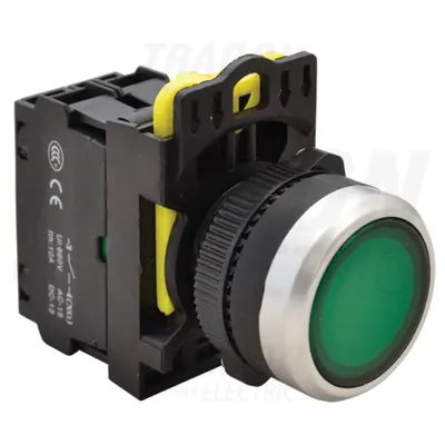 Comutator cu semn. luminoasa,verde NYK3-LG 1×NO, 5A/230V AC-15, IP65, LED 230V AC/DC