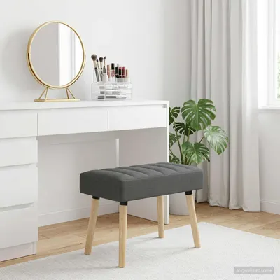 vidaXL Bancă cu tapițare canelată Gri închis 60 x 40 x 45 cm Țesătură