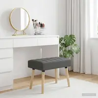 vidaXL Bancă cu tapițare canelată Gri închis 60 x 40 x 45 cm Țesătură