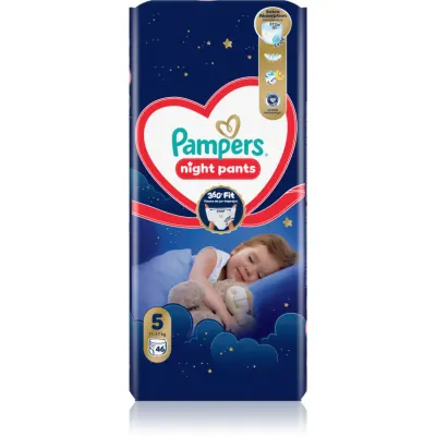 Pampers Night Pants Size 5 scutece de unică folosință tip chiloțel pentru noapte 11-17 kg 46 buc