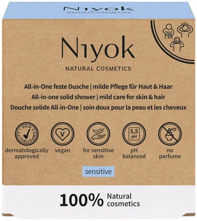 Niyok Săpun 4 în 1 pentru ten sensibil All In One, 80 g