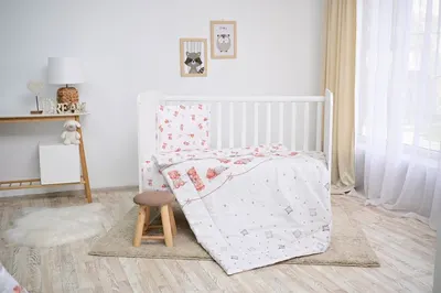 Set lenjerie pat 4 piese bumbac ranforce Bears Pillows Beige