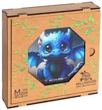 Puzzle din lemn Milliwood de la 46 piese - Diego dragonul (Mărimea M)