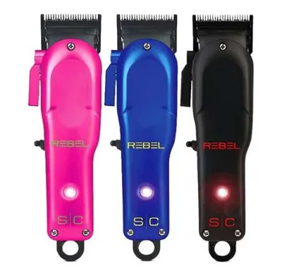 Mașină de tuns StyleCraft – Rebel, 1.5-19 mm, neagră/albastră/roz