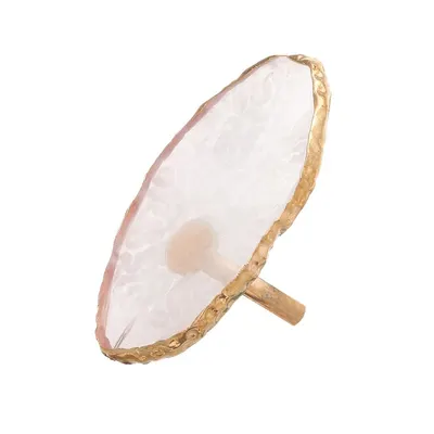 Inel Paleta pictura unghii, Nail Art, Alb