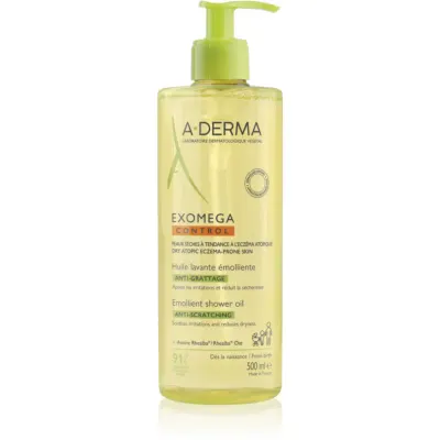 A-Derma Exomega Control Emollient shower oil ulei de duș emolient pentru piele uscata spre atopica 500 ml