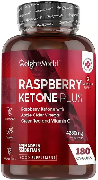 Raspberry Ketone Plus, 180 capsule, Weight World