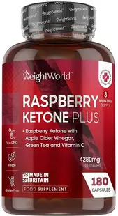 Raspberry Ketone Plus, 180 capsule, Weight World