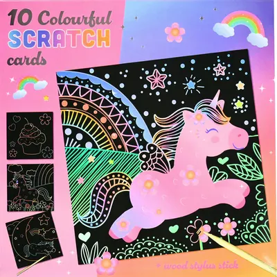 Set 10 Planse colorate de razuit - Unicorn