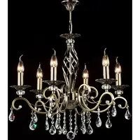 Candelabru Elegant Grace,6 becuri dulie E14, 230V,D.63cm, H.56 cm,Bronz