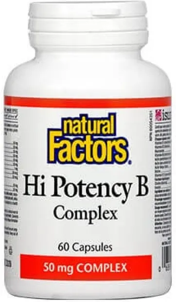 Hi Potency В Complex, 60 capsule, Natural Factors