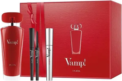 Pupa Set Vamp! Red - Apă de parfum, Rimel și Creion de ochi, 100 + 9 ml + 0.35 g