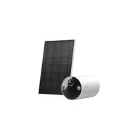 Camera supraveghere wireless WiFi cu panou solar TP-Link Tapo Full Color TC82 KIT, 2K, 3.17 mm, IR/lumina alba 9 m, microfon si difuzor, slot card, Detectie persoane cu AI, sirena integrata