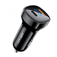 Incarcator Auto Acefast B4, 66W, 3A, 1 x USB-A - 1 x USB-C, Negru