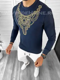 Bluza barbati bleumarin slim fit 2557 7-3