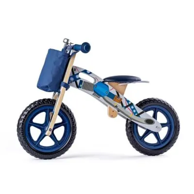 Bicicleta copii 2-5 ani, fara pedale, Albastru, Woodyland 93065