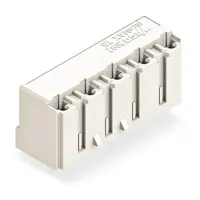 THT female header; 0.4 x 1.3 mm solder pin; straight; Pin spacing 7.5 mm; 4-pole; light gray