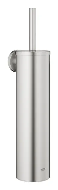 Perie WC Grohe Essentials, pe perete, metal/plastic, mat, otel satinat, 40696DC0