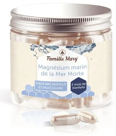 Magnesium marin din Marea Moartă, 270 mg, 200 capsule, Famille Mary