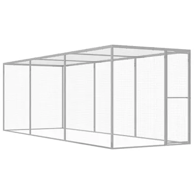vidaXL Cușcă pentru pisici, 4,5 x 1,5 x 1,5 m, oțel galvanizat