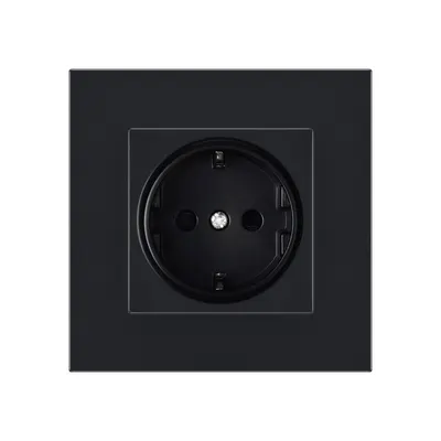 Priza Techstar® PC1, Simpla, Culoare Negru, Policarbonat, 16A
