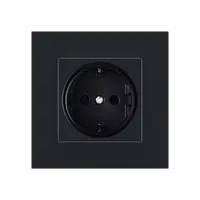 Priza Techstar® PC1, Simpla, Culoare Negru, Policarbonat, 16A