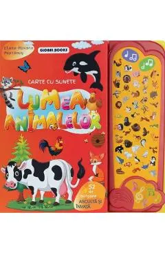 Lumea animalelor. Carte cu sunete: 52 de butoane