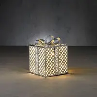 Decorațiune Edelman - Cadou argintiu, cu leduri