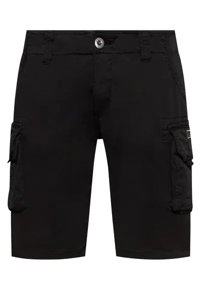Pantaloni scurti barbati - slim fit - negru - bumbac