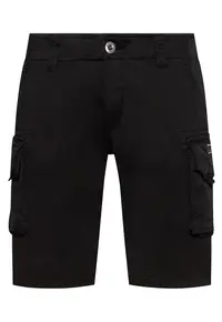 Pantaloni scurti barbati - slim fit - negru - bumbac -