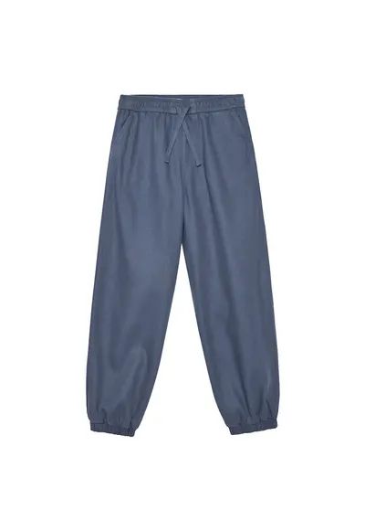 Pantaloni copii - bleumarin - bumbac-lyocell