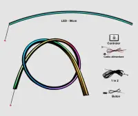 Lumini ambientale Universale pentru Parbiz , RGB Acrilice 2 in 1 Dinamice cu efect symphony, Control din Aplicatie Bluetooth / Buton