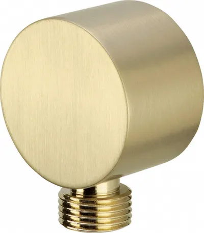 Racord unghiular rotund, pentru furtun de dus, 50x28 mm, auriu, Deante Cascada