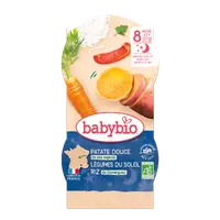 Meniu eco din cartofi dulci si legume +8luni, 2 x 200g, BabyBio