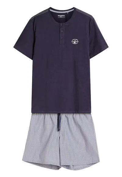 Pijama barbati Octave bleumarin - albastru aprins