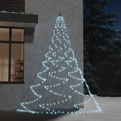 vidaXL Brad perete cârlig metalic 260LED alb cald 3m interior/exterior