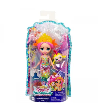 Papusa Enchantimals - Ocean Kingdom - Radia Rainbow Fish Si Flo