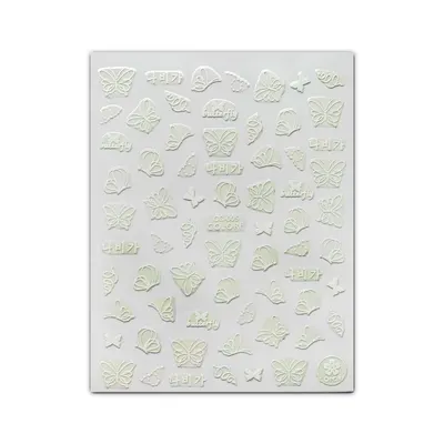 Sticker decor unghii autoadeziv, fosforescent CC-005