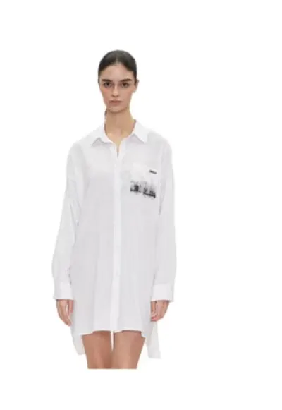Rochie dama bumbac si viscoza - alb