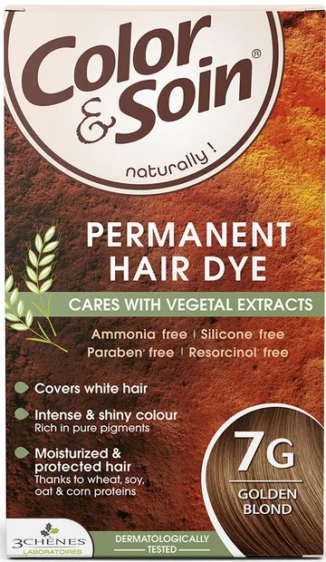 3 Chenes Color & Soin Vopsea de păr, 7G Culoare blond auriu