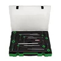 Set 9 chei in stea torx imbus in L, Toptul T10-T50