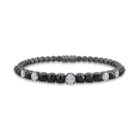 Bratara din aur negru cu diamante transparente de 2.09ct si diamante negre taietura rose de 5.27ct