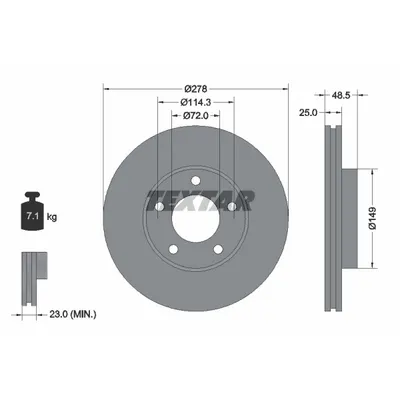 Disc frana TEXTAR 92130303