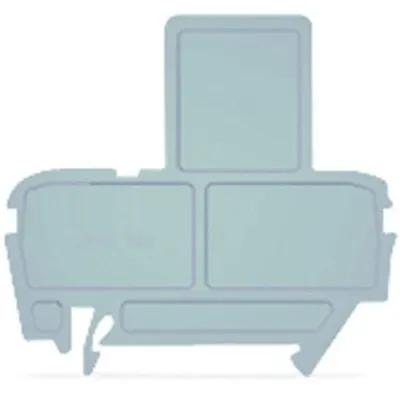 End plate for fuse terminal blocks; 2 mm thick; gray