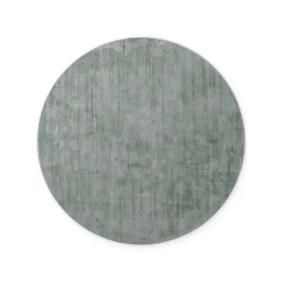 Covor albastru deschis țesut manual rotund din viscoză ø 120 cm Noemi – Vikosa