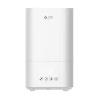 Umidificator cu ultrasunete Airbi Cuboid Alb, afisaj umiditate, temporizator, difuzor aromaterapie, mod nocturn