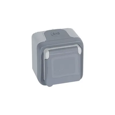 priza Plexo IP55 - BS - 13 A - 2P+E - surface mounting - gri