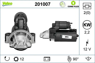 Electromotor (12v, 2kw) Potrivit Citroen Jumper Ii; Fiat Ducato; Ford Tourneo Custom V362, Transit, Transit Custom V362, Transit Tourneo; Land Rover Defender; Peugeot Boxer 2.2d 2.4d 3.2d 04.06