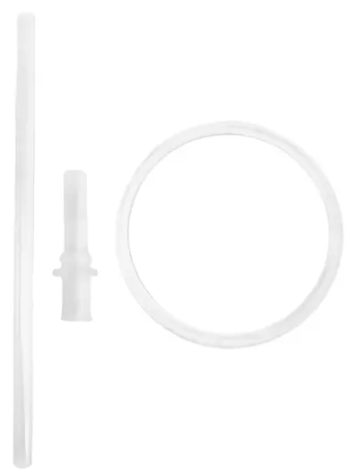 Set cupe de schimb cu paie și curea din silicon KikkaBoo - Music Fest, 450 ml